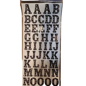 Recollections Black/White Upper Case Alphabet & Numbers Scrapbooking Crafts